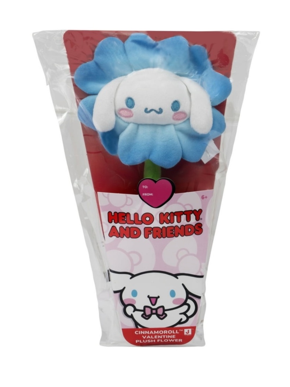 Hello Kitty & Friends ~Cinnamoroll Valentine Plush Blue Flower Bendable Stem New